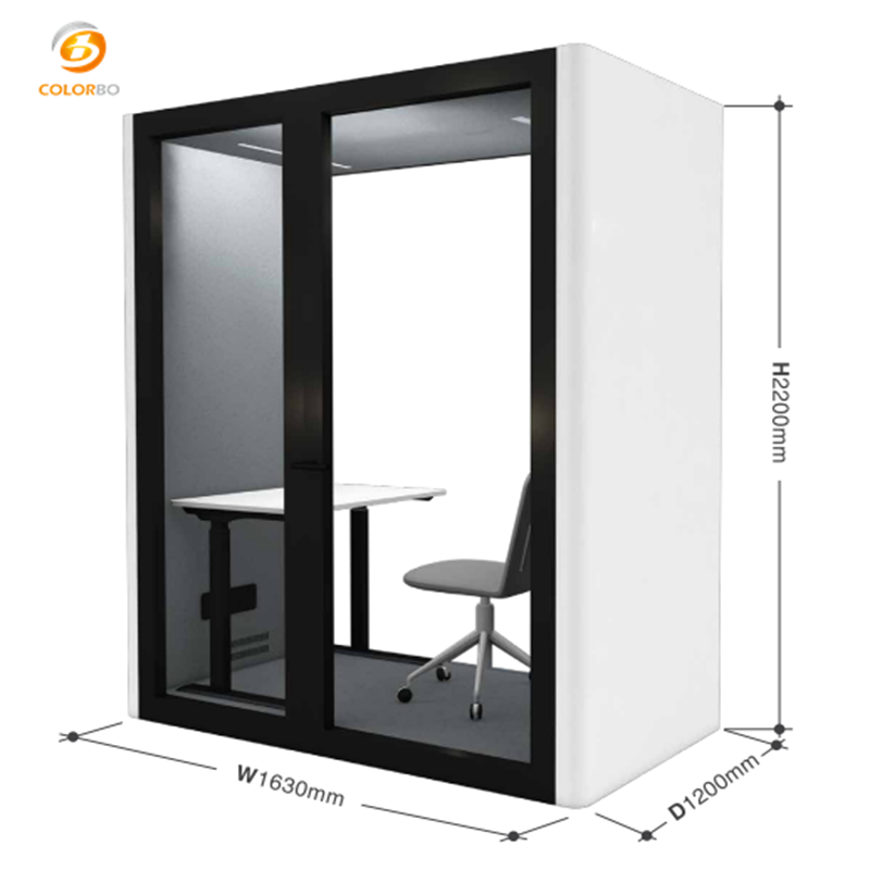 Caja de cabina de teléfono de silencio flexible y móvil mediana adecuada para diferentes espacios