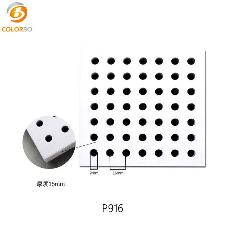 Paneles de revestimiento de pared de absorción de sonido perforado de madera acústica